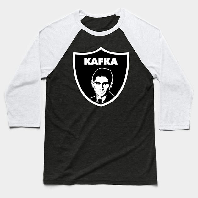 Franz Kafka Raid Baseball T-Shirt by buby87